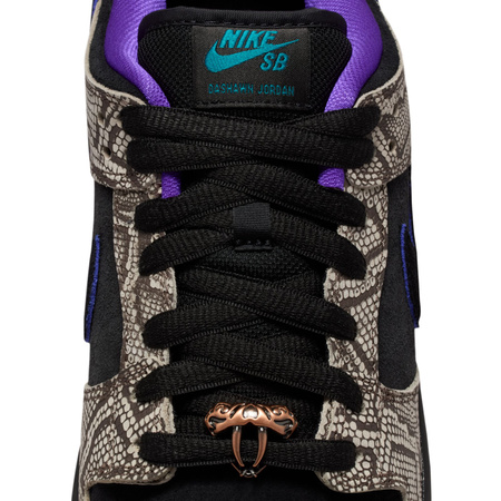 Buty NIKE SB Dunk Low Pro ''Dashawn Jordan'' / String /Black Bright Spruce Fierce Purple @IB6208-200