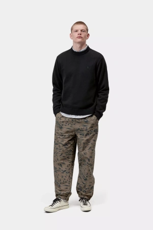 Spodnie CARHARTT WIP Travon Duck Feather Print Cypress/Black @I036802-3TDXX