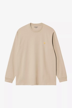LS CARHARTT WIP Chase Fleur De Sel/Gold @I026392-38AXX