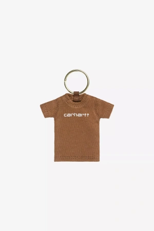 Brelok CARHARTT WIP Mini Script Keychain Hamilton Brown @I037324-HZXX