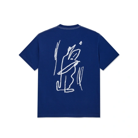Koszulka POLAR Contrast Doodle Ultramarine/White